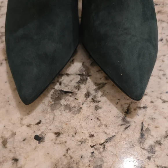 Vince Camuto Dark Green Suede Heeled Boots - Picture 5 of 6